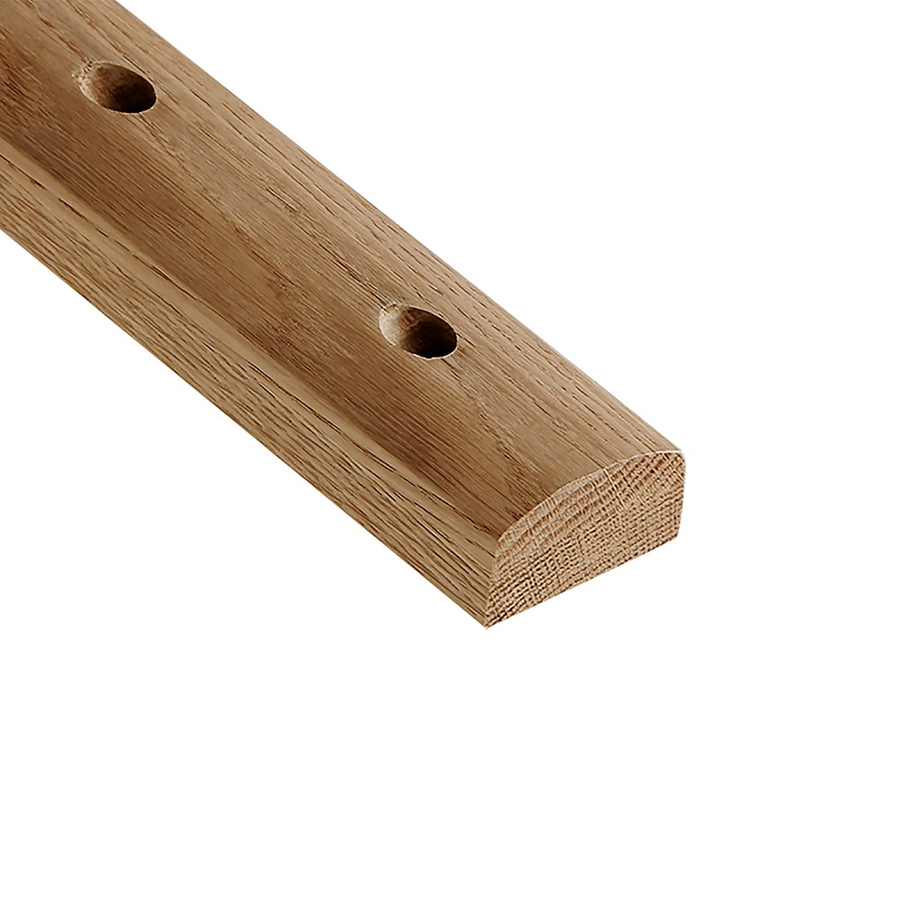 Oak Rake Baserail Pre-drilled over 3m